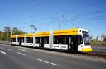 Straßenbahn Mainz: Stadler Rail Variobahn der MVG Mainz - Wagen 229, aufgenommen im Oktober 2016 in Mainz-Hechtsheim.