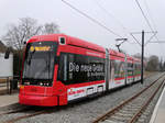 MVG Stadler Variobahn Wagen 220 Möbel Martin Vollwerbung am 17.12.16 in Mainz Borner Grund 