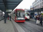 Hier sieht man eine Mannheimer Straenbahn der Firma RHB.