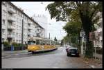 Triebwagen 1017 mit Anhang auf dem Weg vom Luitpoldhafen in Richtung Innenstadt.