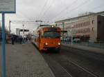 Eine alte Straenbahn in Heidelberg Hbf am 10.12.10