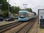 Eine RNV Variobahn in Mannheim am 14.05.11