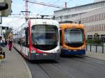 RNV Variobahn 4124 (ex OEG) und 3288 am 30.08.14 in Heidelberg