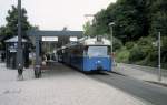 Mnchen MVV Tram 13 (P3 2024) Scheidplatz im Juli 1992.