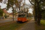 Wagen 38 der Naumburger Straßenbahn am Marienring (03.10.2023)