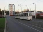 Ganz unverhofft kam am 18.10.14 Abend die alte Gotha Straßenbahn mit Beiwagen in Plauen/V.