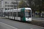 Vario Bahn 436 auf der Linie 92 zum Platz der Einheit. Aufgenommen am 25.10.2014 Platz der Einheit.