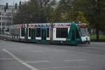 Am 25.10.2014 endet die Siemens Combino 408  Düsseldorf  am Platz der Einheit.