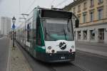 Am 25.10.2014 wurde die Siemens Combino 401  Potsdam  zwischen Platz der Einheit und Landtag wegen Bauarbeiten abgestellt. 