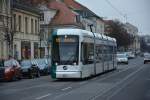 Stadler Vario Bahn  432  fährt am 16.12.2014 auf der Linie 91 zum Bahnhof Pirscheide.