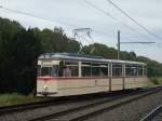 Sehr beliebt waren beim Fest  130 Jahre Rostocker Straenbahn  die Kurzfahrten zur Schleife Reutershagen, hier mit Gotha-Gelenktriebwagen 1
27.08.2011