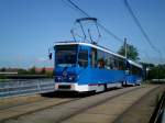 Rostock: Straenbahnlinie 1 nach Rostock Ltten Klein Rgener Strae an der Haltestelle Rostock-Altstadt Stadthafen.(3.6.2013) 