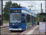 Moderne Straßenbahn in Rostock am 25.06.2013