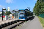 Rostock RSAG SL 5 (DÜWAG/DWA-6NGTWDE 655) Lichtenhagen, Sternberger Strasse / Endstelle Mecklenburger Allee am 16. Juli 2013.