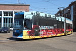 Bderbahn Molli als Dienstfahrt auf dem Gelnde der Rostocker Straenbahn AG.13.05.2016