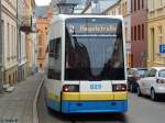 Bombardier Nr. 829 des Nahverkehr Schwerin in Schwerin am 18.08.2015