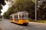 Als Linie 31 nach Plieningen ist der GT4 723 im Mai 1978 in Vaihingen unterwegs 