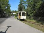 Woltersdorfer Strassenbahn  KSW-Triebwagen an der Endstelle S-Bhf Rahnsdorf  Mai 2007