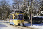 Wagen 31 der Woltersdorfer Straßenbahn in der Berliner Straße unweit Ernst-Thälmann-Platz, 5.1.17.