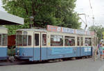 München MVV Tramlinie 27 (M5.65 2651) Schwanseestraße im Juli 1992.