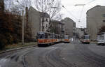 Berlin BVG SL 58 (KT4D 219 302-5) Mitte, Große Präsidentenstraße im November 1992.