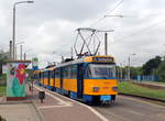 Leipzig LVB SL 1E (Tw T4D-M1 (LVB-Typ 33c) 2139) Lausen (Endstelle - Einstieg) am 25. Juli 2017. 