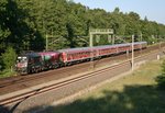 ES 64 U2-009 mit IRE 18092 (Berlin-Lichtenberg–Hamburg Hbf) am 11.06.2015 zwischen Radbruch und Winsen (Luhe)