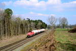 261 027 mit einem Kesselzug am 04.04.2017 bei Buchholz