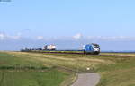 247 909-5  Anne  mit dem AZS28912 (Westerland(Sylt)-Niebüll) am Hindenburgdamm 2.9.20