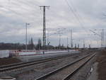 Neu angelegt in Rambin der Bahnsteig für die RE-Züge Richtung Sassnitz/Binz,am 02.Dezember 2017,der den bisherigen Zwischenbahnsteig abgelöst hat.