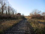 Blick auf dem ehemaligen Bahnhof Prenzlau Vorstadt am 30.November 2019.Den ehemaligen Streckenverlauf ist dort noch zuerkennnen.