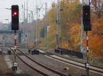 25.10.2015 Berlin, Biesdorfer Kreuz. Zs 1 am Hl-Signal 334 für umgeleiteten EC 54