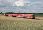 RE 3511 (Stralsund Hbf–Elsterwerda) am 27.06.2016 zwischen Drahnsdorf und Luckau-Uckro