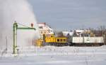 Sebnitztalbahn: ITL 111 001 & Schneefrse in Neustadt,  Schnee ohne Ende - aber da erzhl ich ja nichts neues ;-)  Die Bahn wird froh sein, dass es nun vorlufig (?) vorbei ist mit den heftigen