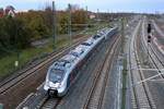 9442 113 und ein weiterer 9442 (Bombardier Talent 2) von Abellio Rail Mitteldeutschland als RE 74730 (RE19) von Bitterfeld nach Leinefelde bzw.