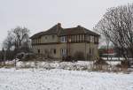 23.2.2013 Gro Neuendorf. Ehemaliger Bahnhof der Oderbruchbahn.