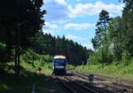 Nachschuss auf den HEX31 nach Blankenburg im Bahnhof Börnecke.

Börnecke 06.08.2017