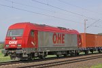 Km 75,1 Dieselpower unter Strom
OHE 270 082 mit Containerzug Richtung Gttingen