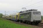 Bü Km 75,1 RailAdventure 139 558-1 mit 4 Metronomwagen am 06.05.14  14:04 in Richtung Hannover (Lokdaten  91 80 6139-1 D-RADVE/ KM 1964/ F-Nr.