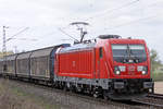 DB 187 103-7 am 06.04.2017  13:18 nördlich von Salzderhelden am BÜ 75,1 in Richtung Kreiensen