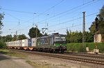 ELL 193 213  Wir bringen Sie auf Schiene...Von Wien berallhin! , an WLC vermietet, mit KLV-Zug in Richtung Hannover durch Langwedel am 26.08.16.