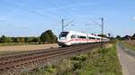 DB Fernverkehr Tz 9471 (412 071) als ICE XXX in Richtung Osnabrück (Bohmte-Stirpe, 09.10.2022).