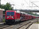 187 117 mit Auto-Ganzzug in Brock=Ostbevern, 28.07.2023