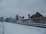 Die Westfalenbahn von Osnabrck nach Mnster an einem trben Wintertag in Mnster Sudmhle.