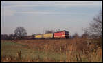 143571 erreicht hier mit einem Güterzug aus Münster kommend am 11.3.1994 um 8.39 Uhr die Landesgrenze von Niedersachsen bei Hasbergen.