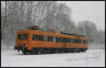 Arbeitsfahrzeug 708329 der DB ex DR ist hier nach einem Schneebruch am 26.11.2005 um 10.11 Uhr im Bahnhof Natrup Hagen im Einsatz.