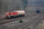 294 680-4 mit FZT 54358 Paderborn Gbf - Ottbergen, bei der Einfahrt in den Bbf Langeland, 10.02.2011.