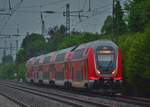 Nachschuss auf 445 005 und 445 039 wähend eines starken Regenschauers bei einer Testfahrt von Aachen nach Hamm in Angermund.