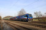 193 492 der HUPAC unterwegs mit dem Flixtrain von Hamburg nach Köln am 17.2.19 in Sythen