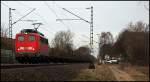 Jaaa sie fhrt noch :-P Die 140er fahren weiterhin durch die Lande und sorgen so etwas fr Abwechslung. 140 779 (9180 6140 779-0 D-DB) ist mit einem Flachwagenzug, teilweise beladen, in Richtung Recklinghausen unterwegs. (Haltern am See, 27.02.2010)